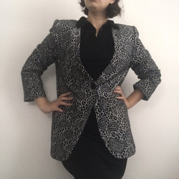 Cardigan One Button V-neck Blazer Jacket XL - Picture 4 of 4